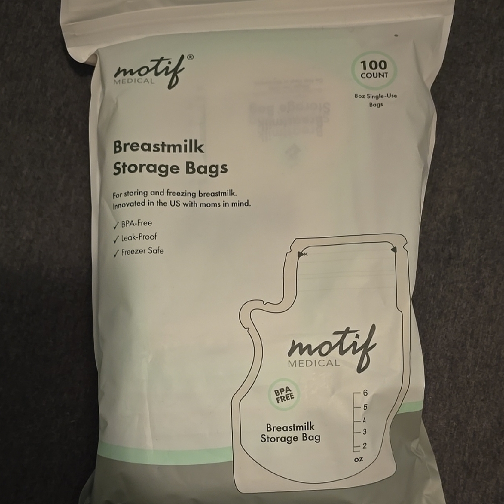 Motif- Breastmilk Storage Bags - White